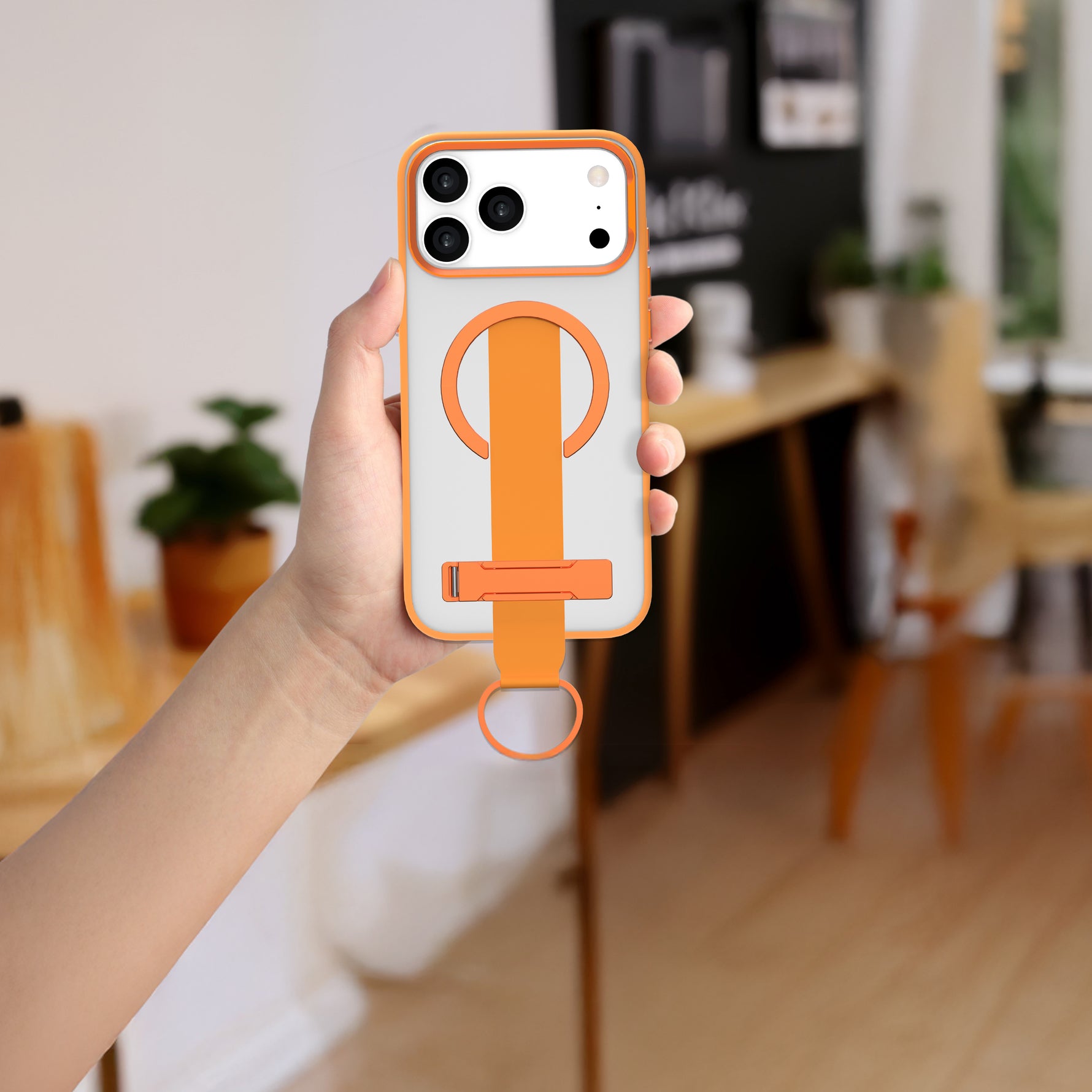 LZEL MagMatte Grip Case for iPhone 17 Pro Max | Papaya Orange