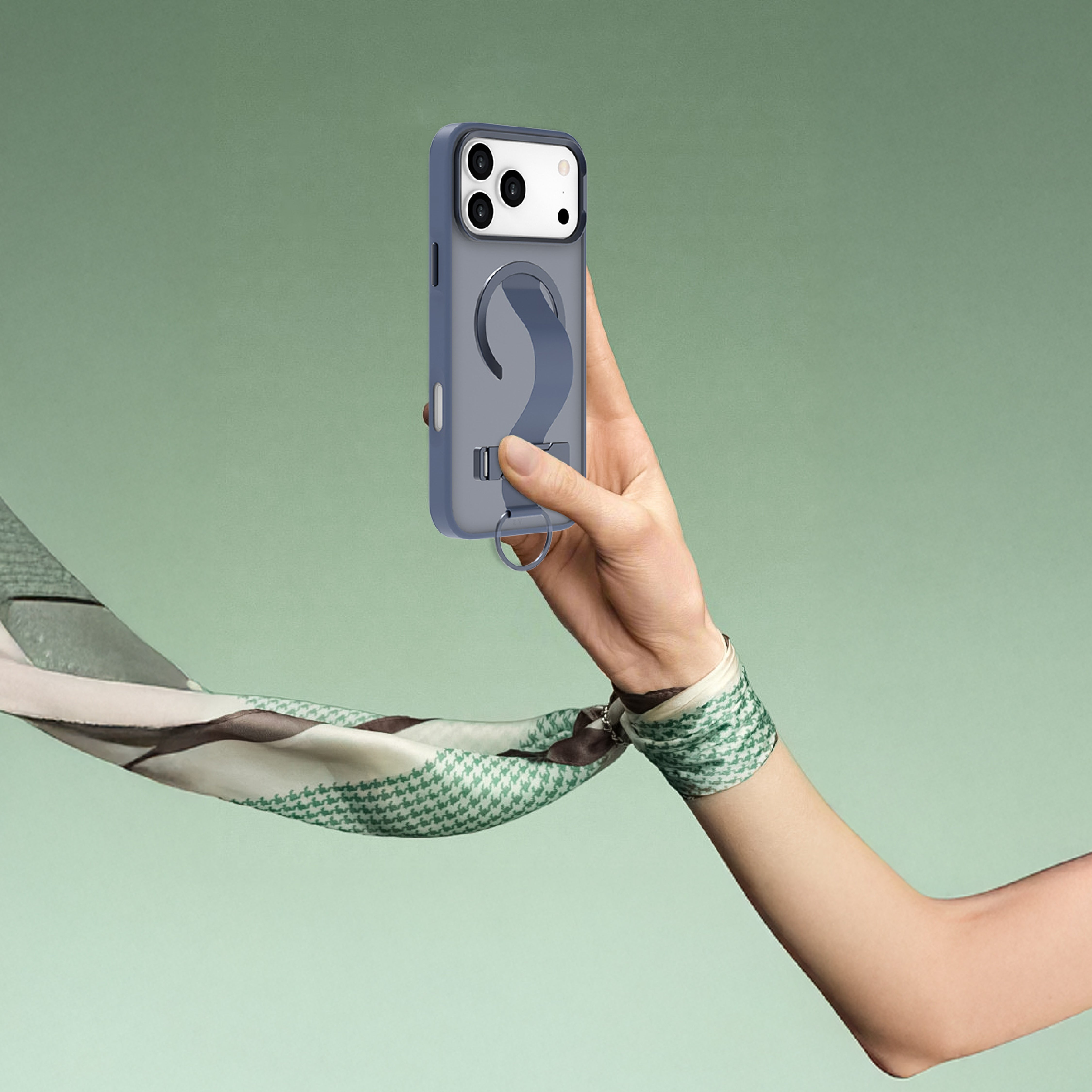 LZEL MagMatte Grip Case for iPhone 17 Pro Max | Blue