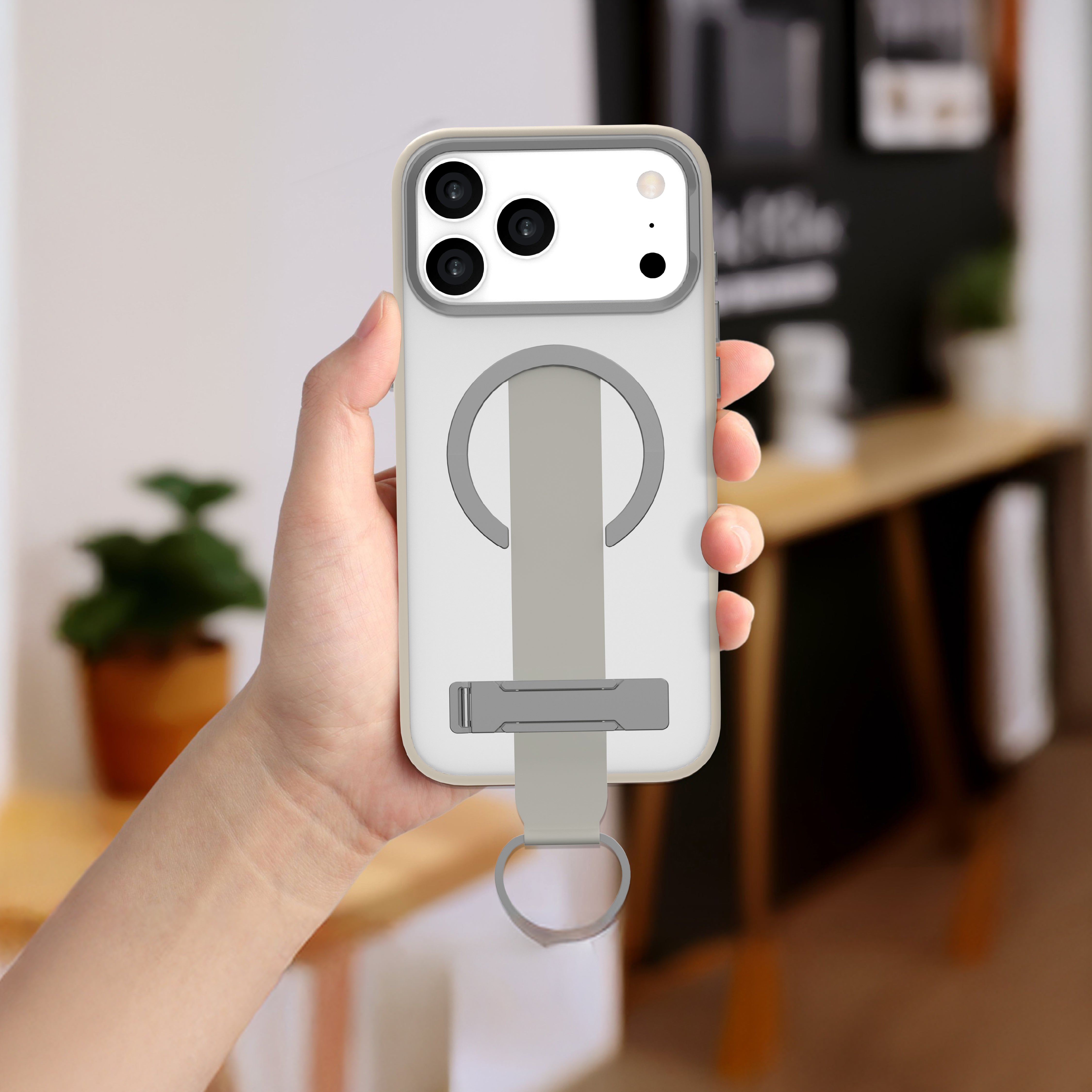 LZEL MagMatte Grip Case for iPhone 17 Pro Max | Titanium