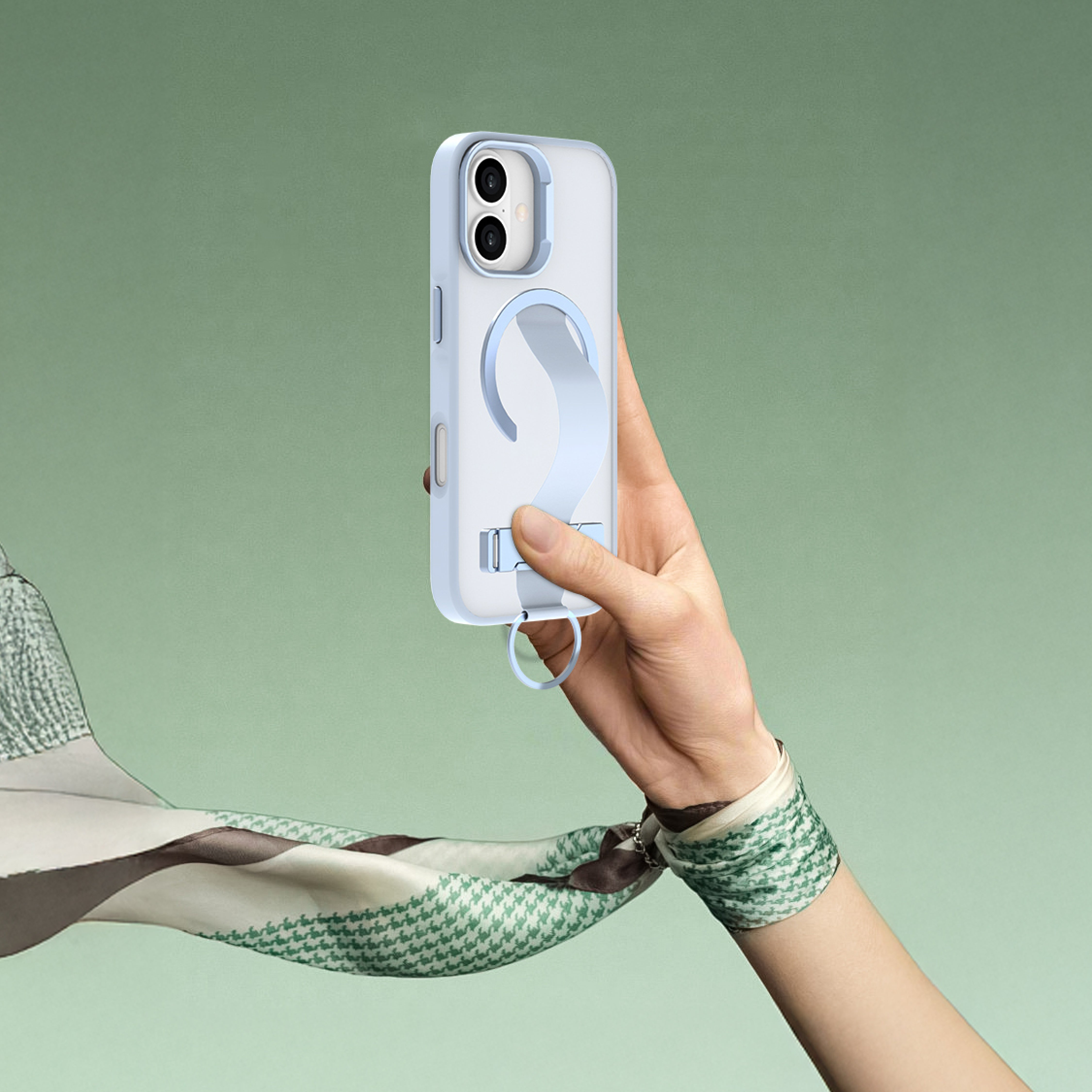 كفر حماية MagMatte Grip من LZEL لجهاز iPhone 17 | أزرق فاتح