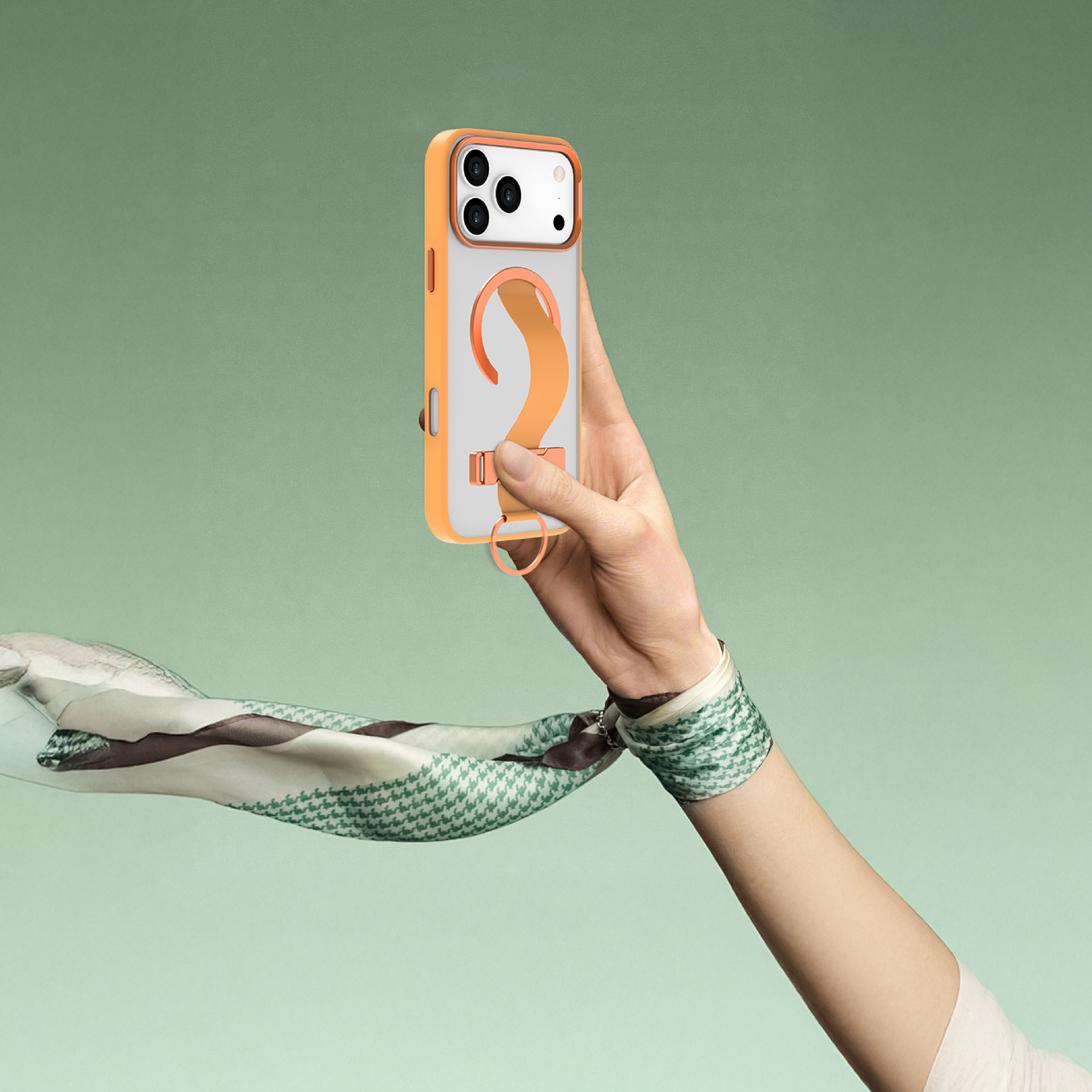 LZEL MagMatte Grip Case for iPhone 17 Pro | Papaya Orange