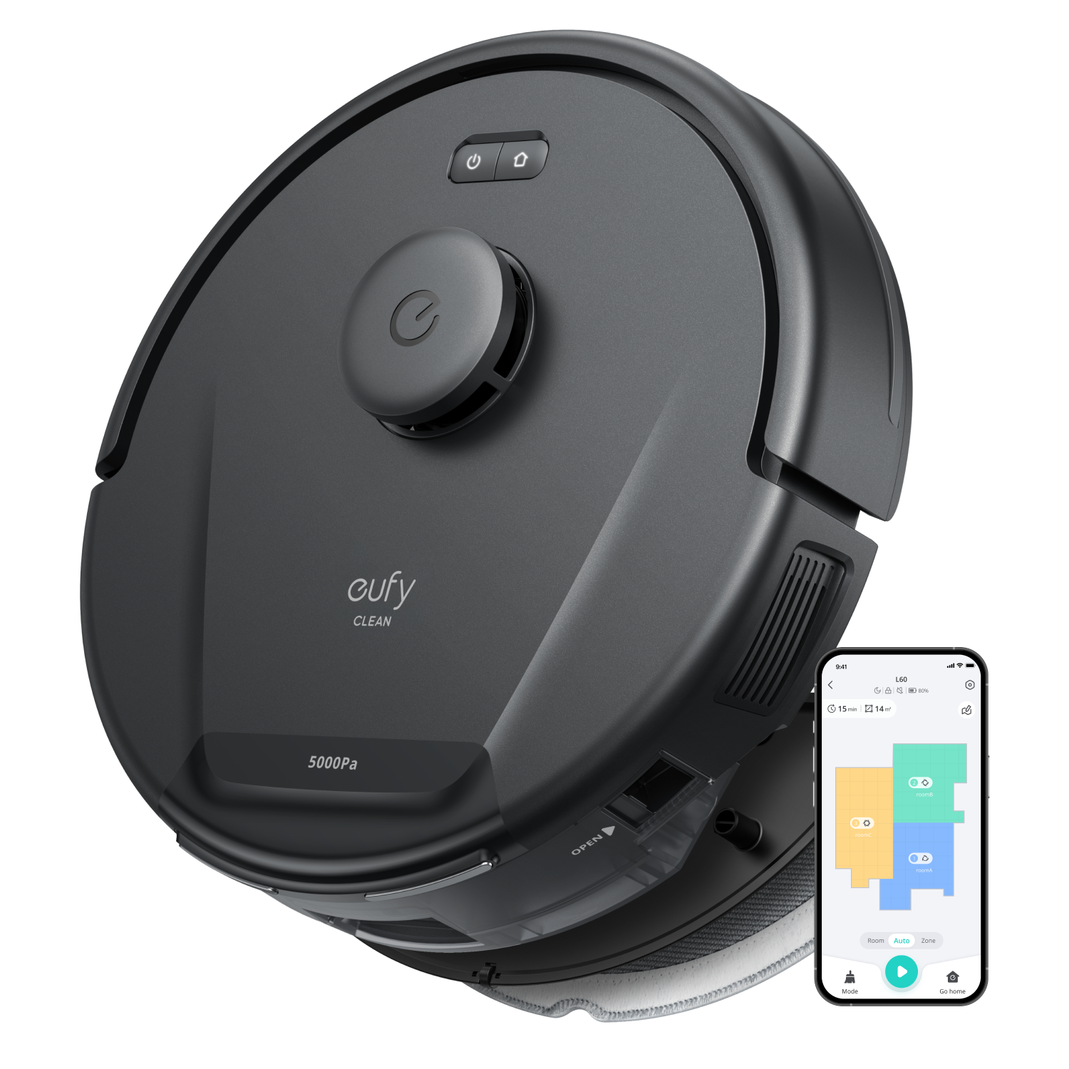 eufy L60 Hybrid Robot Vacuum | Black