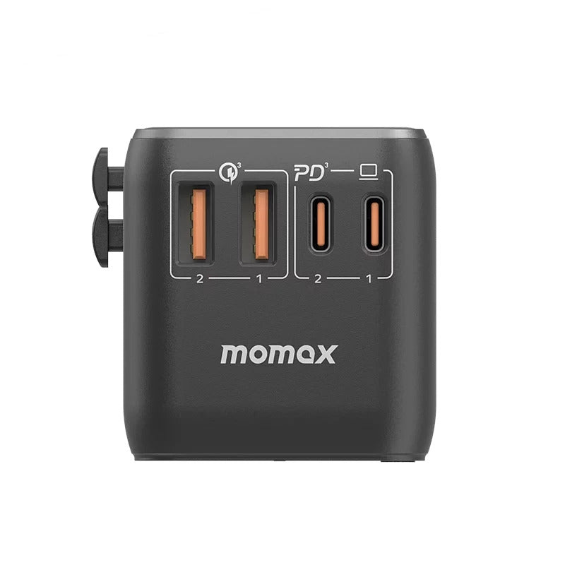 Momax 1-World 100W GaN 4 Ports + AC Travel Adapter