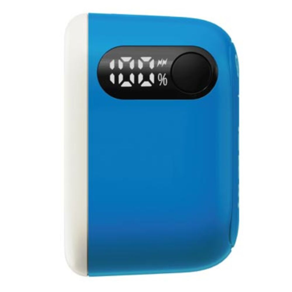 بطارية شحن متنقلة 1-باور ميني 5000 مللي أمبير/ساعة مدمجة قابلة للطي بمنفذ USB-C من Momax | أزرق