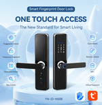 LZEL ZYNTRA Smart Door Lock with Alarm & Tuya App Control | Black