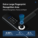 LZEL ZYNTRA Smart Door Lock with Alarm & Tuya App Control | Black