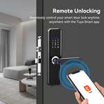 LZEL ZYNTRA Smart Door Lock with Alarm & Tuya App Control | Black