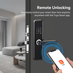 LZEL ZYNTRA Smart Door Lock with Alarm & Tuya App Control | Black