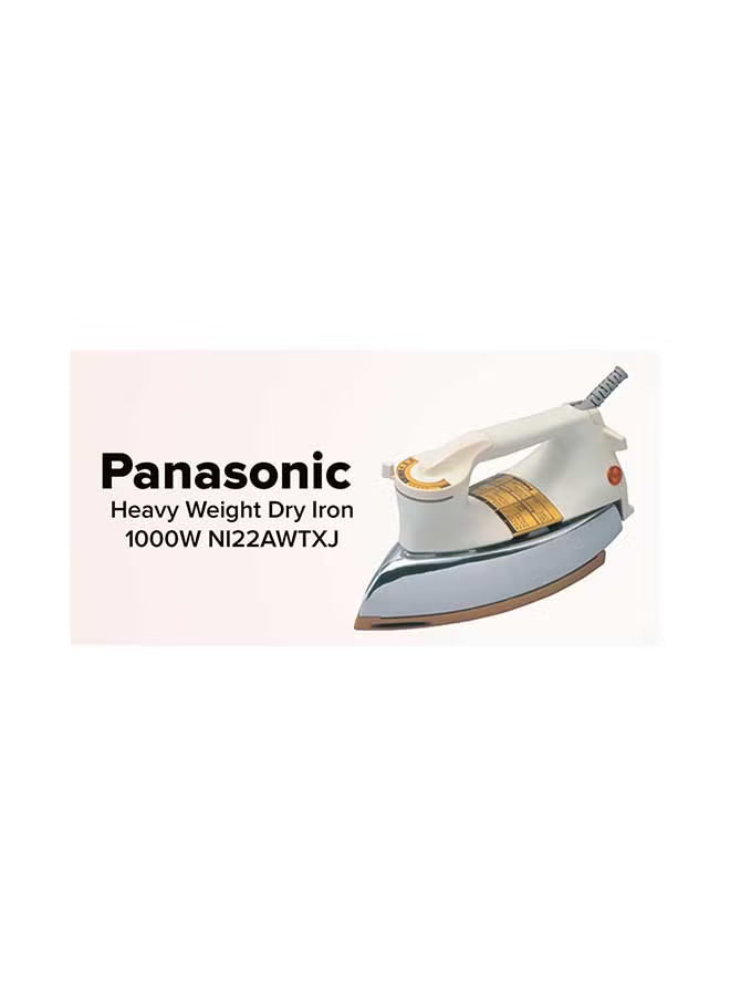 مكواة باناسونيك الجافة Panasonic Non-Stick Dry Iron - بقدرة 1000 واط (موديل NI22AWTXJ) 
