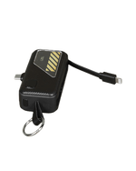 LZEL NanoFlux Charger Mini – 5,000mAh PD Type-C Power Bank with Built-in Lightning Cable | Black