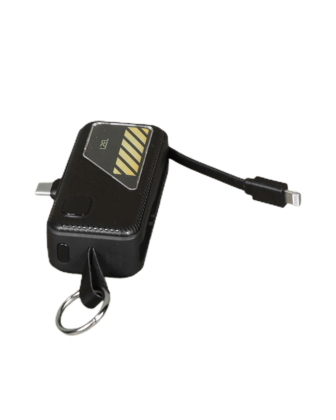 LZEL NanoFlux Charger Mini – 5,000mAh PD Type-C Power Bank with Built-in Lightning Cable | Black