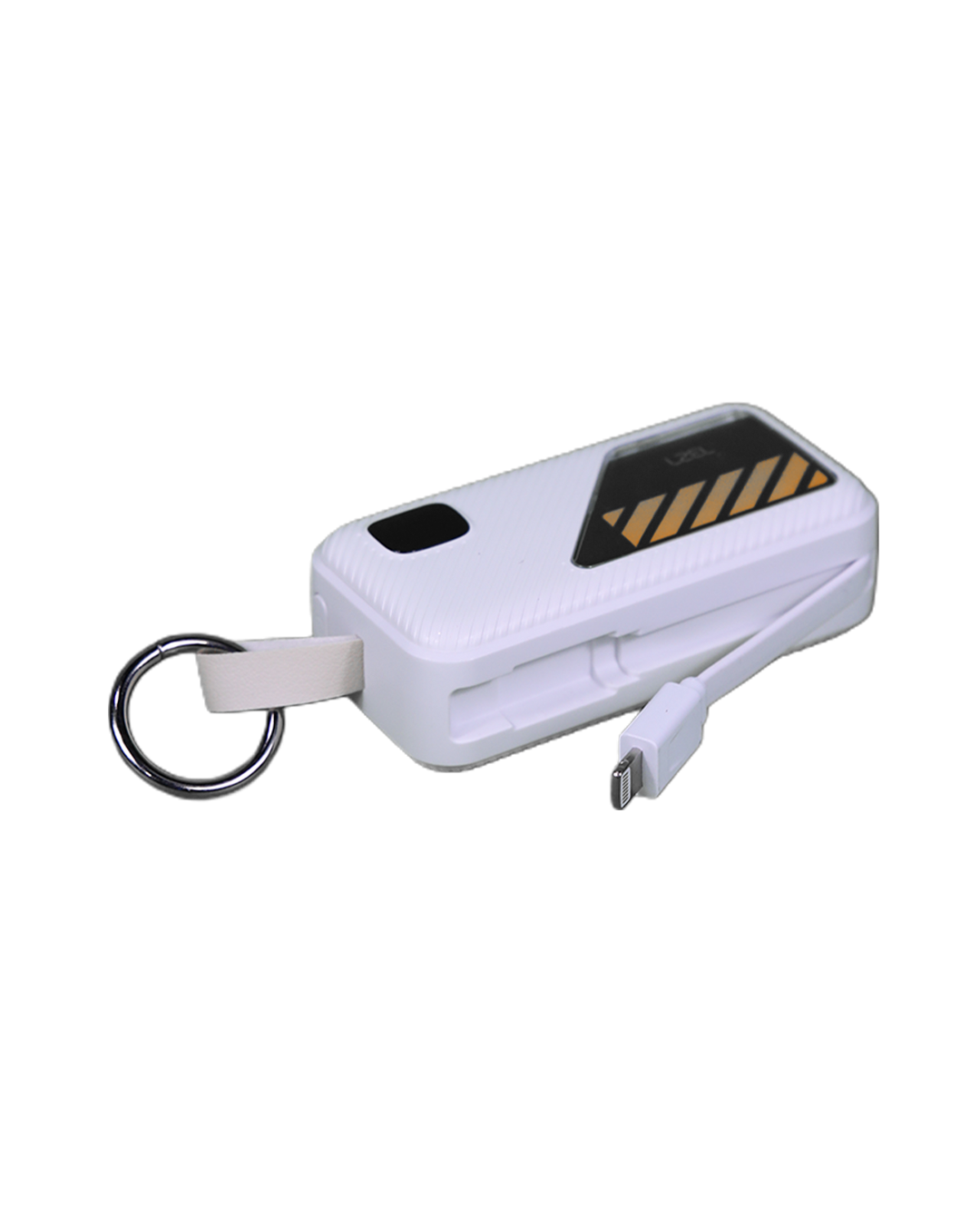 LZEL NanoFlux Charger Mini – 5,000mAh PD Type-C Power Bank with Built-in Lightning Cable | White