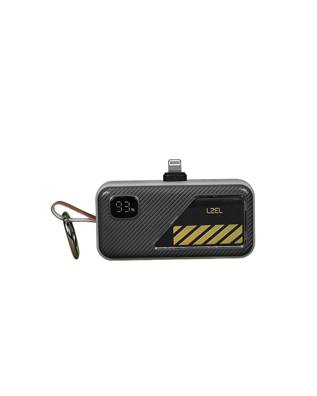 LZEL NanoFlux Charger Mini – 5,000mAh PD Lightning Power Bank with Built-in Type-C Cable | Gray