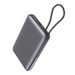 Neurode Mag  بطارية شحن متنقلة محمولة من ليزل PD بسعة 10,000 مللي أمبير بقوة 20 واط متوافق مع  MagSafe مع كيبل مدمج | أسود