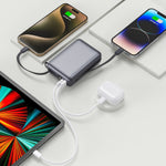 Neurode Sync  بطارية شحن متنقلة محمولة من ليزل PD بسعة 20,000 مللي أمبير بقوة 22.5 واط مع كيبل مدمج | أسود