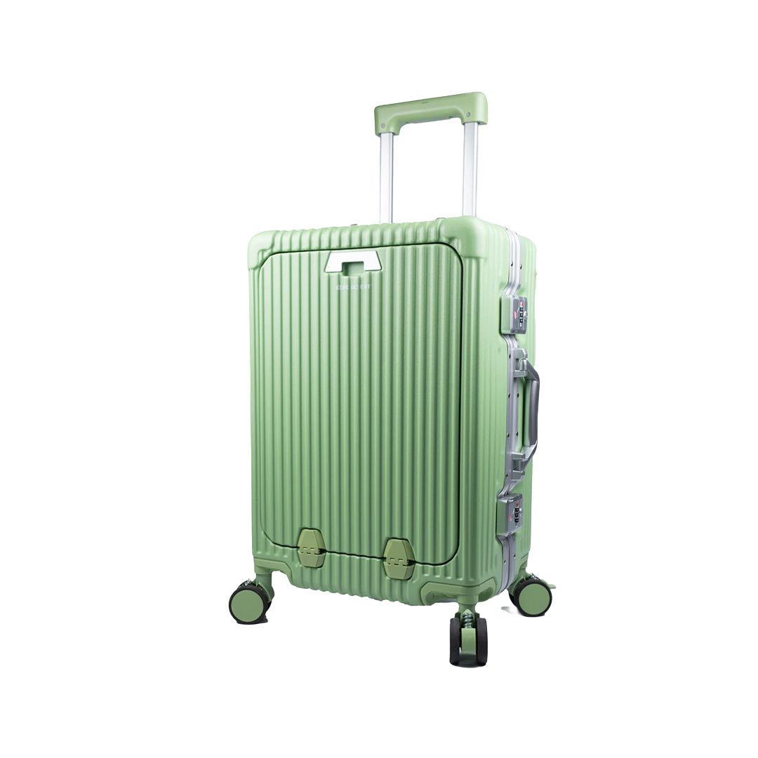 90 Percent 4 Wheels ABS Aluminum Frame 20 Inch Suitcase | Green