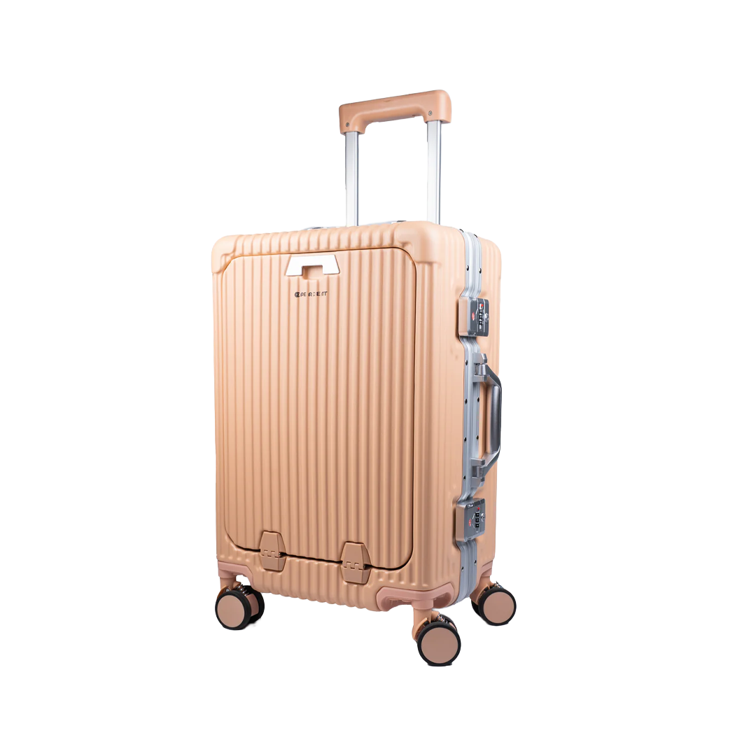 90 Percent 4 Wheels ABS Aluminum Frame 20 Inch Suitcase | Rose Pink