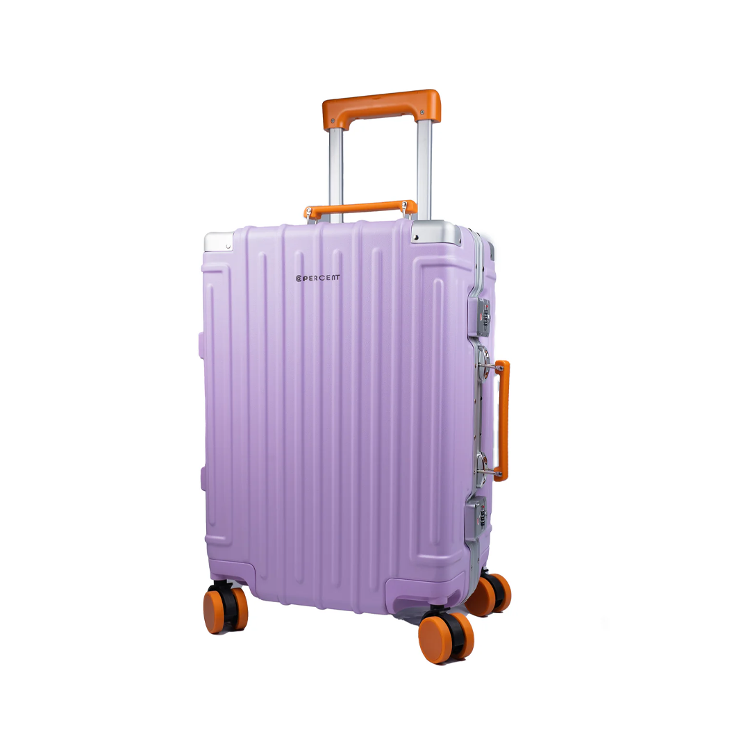 90 Percent 4 Wheels ABS Aluminum Frame 20 Inch Suitcase | Purple