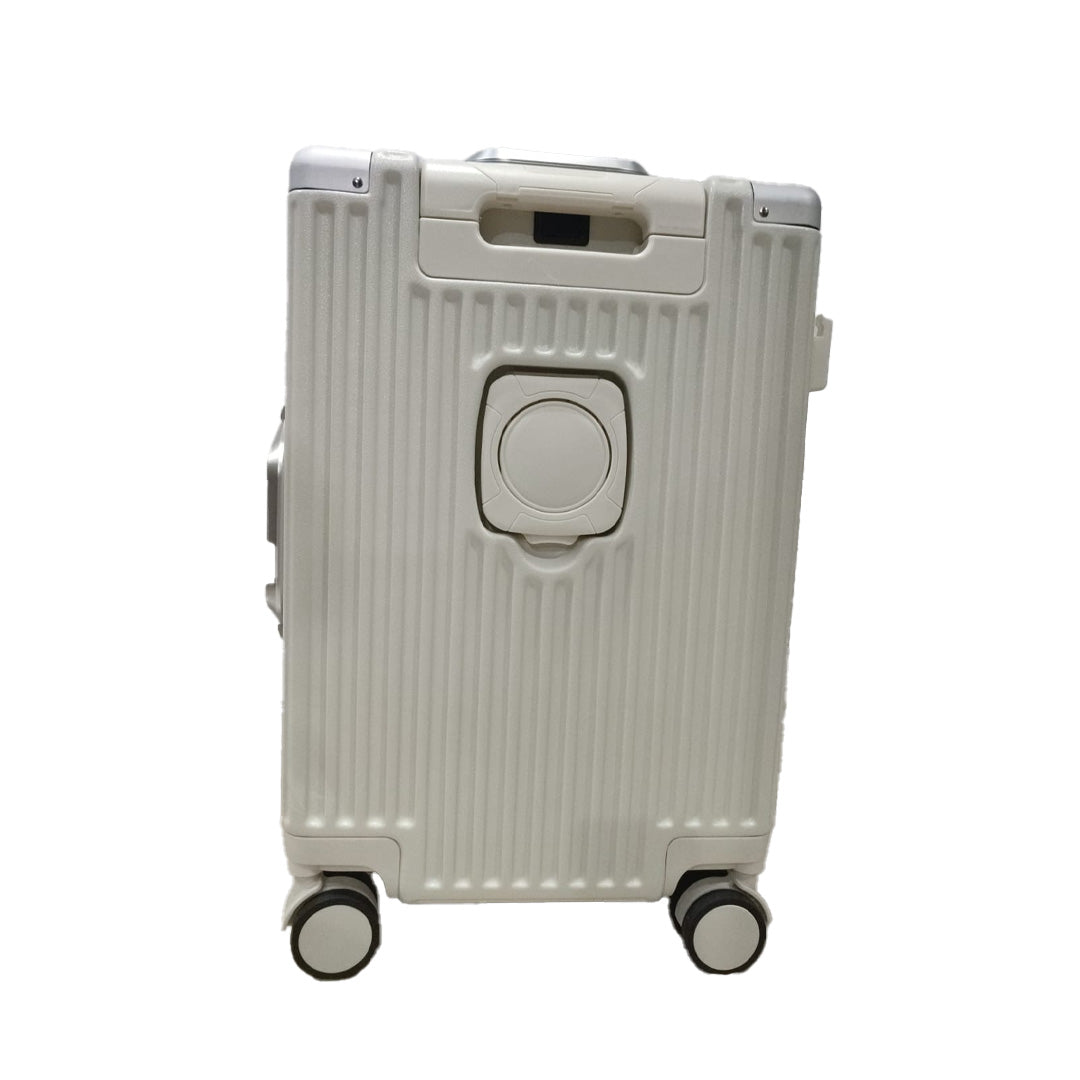 90 Percent 4 Wheels ABS Aluminum Frame 20 Inch Suitcase | White