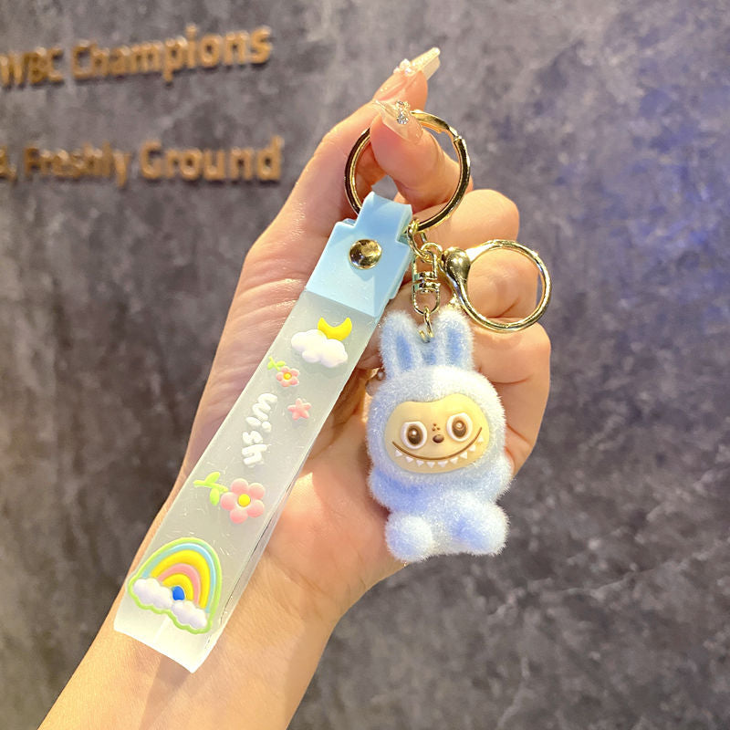 Monster Keychain with Strap – Cute Face Doll | Mixed Color