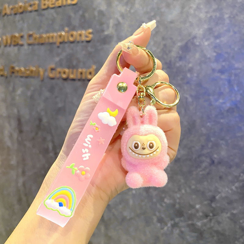 Monster Keychain with Strap – Cute Face Doll | Mixed Color