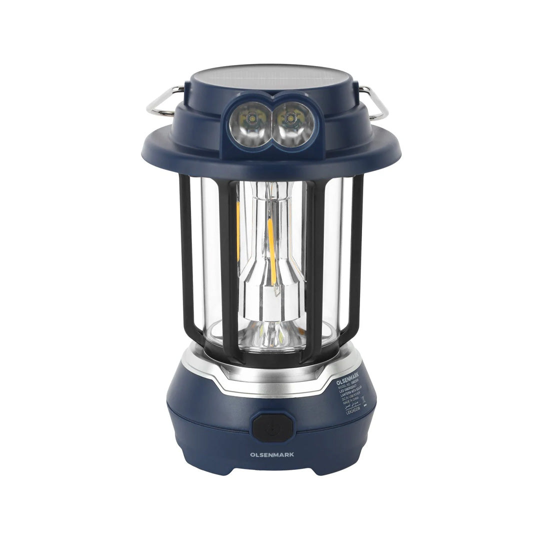 Olsenmark LED Emergency Lantern with Solar , 7 Hours Working, Compact, Portable and Light Weight Design