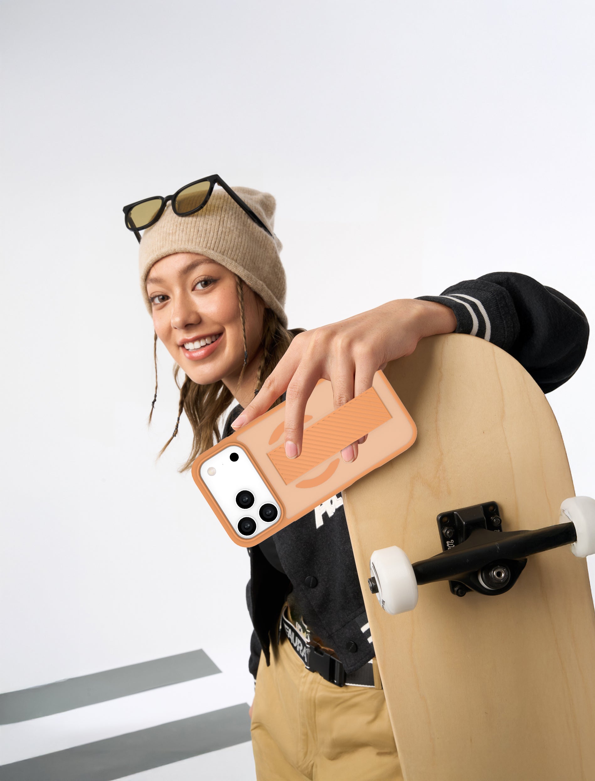 LZEL MagMatte Band Case for iPhone 17 Pro | Papaya Orange