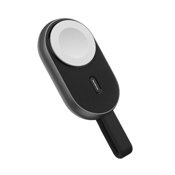 بطارية شحن متنقلة لساعة أبل Charge Watch Pro من أسلي جلوبال تدعم الشحن اللاسلكي بسعة 1200 مللي أمبيرPD3.0|أسود