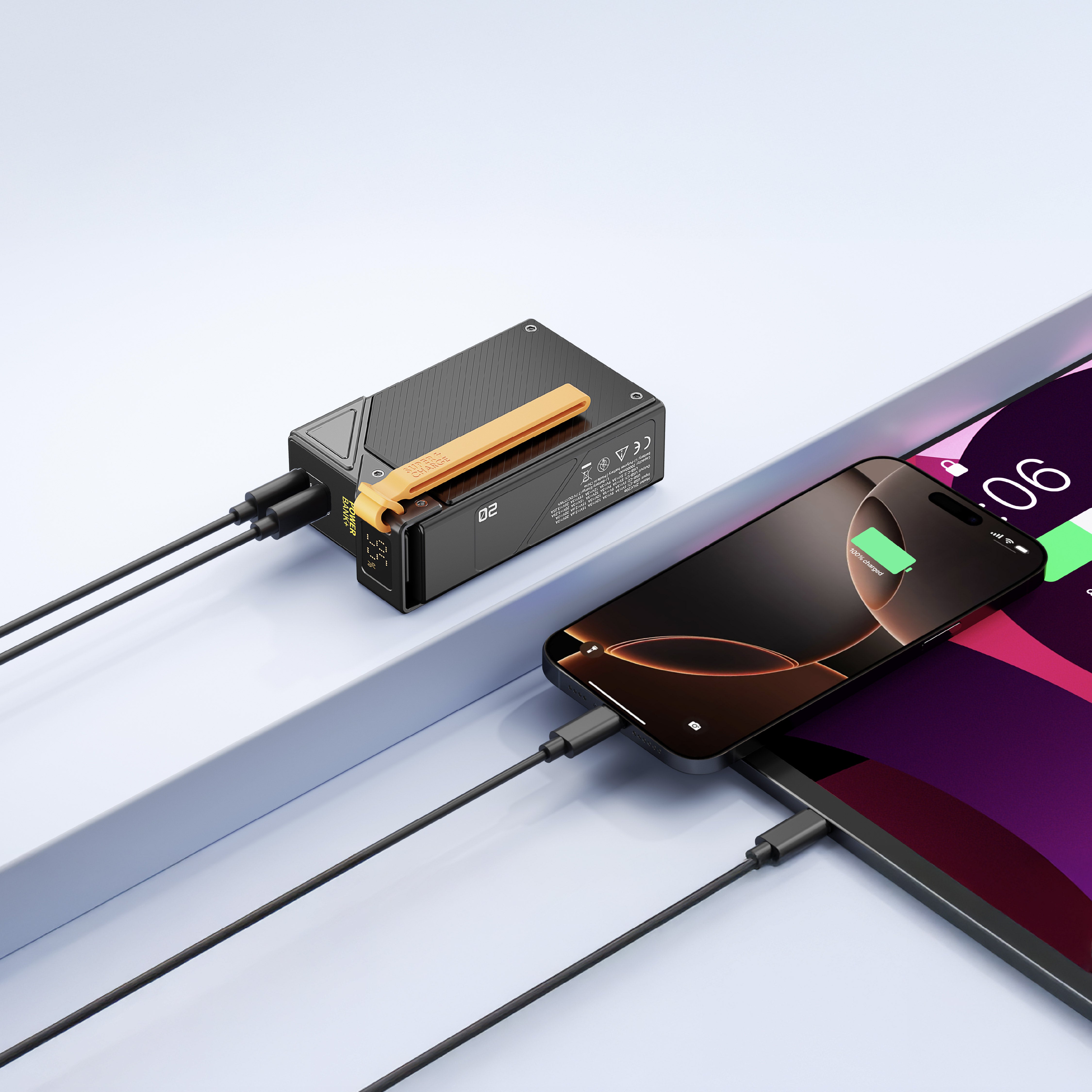 باور بنك LZEL ZenoFlex UltraCore 20 سعة 20000mAh بتقنية الشحن السريع PD | أسود