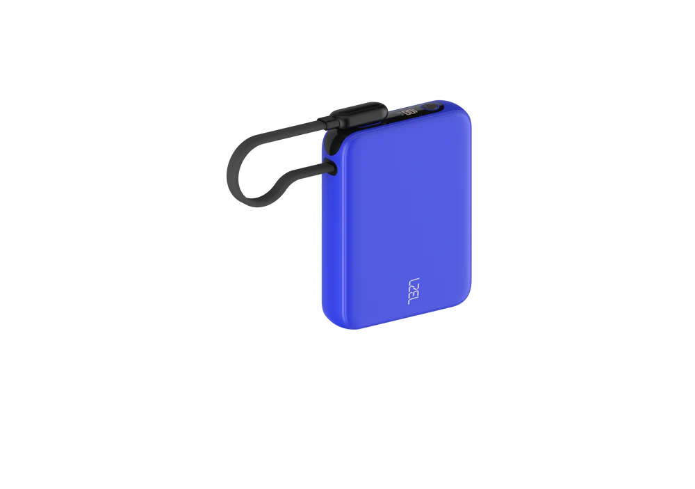 LZEL PrimeBrio 10K Mini PD Power Bank – 10000mAh, 30W, Built-in Type-C Cable