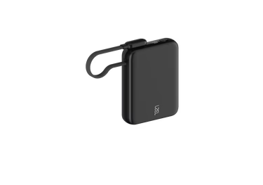 LZEL PrimeBrio 10K Mini PD Power Bank – 10000mAh, 30W, Built-in Type-C Cable