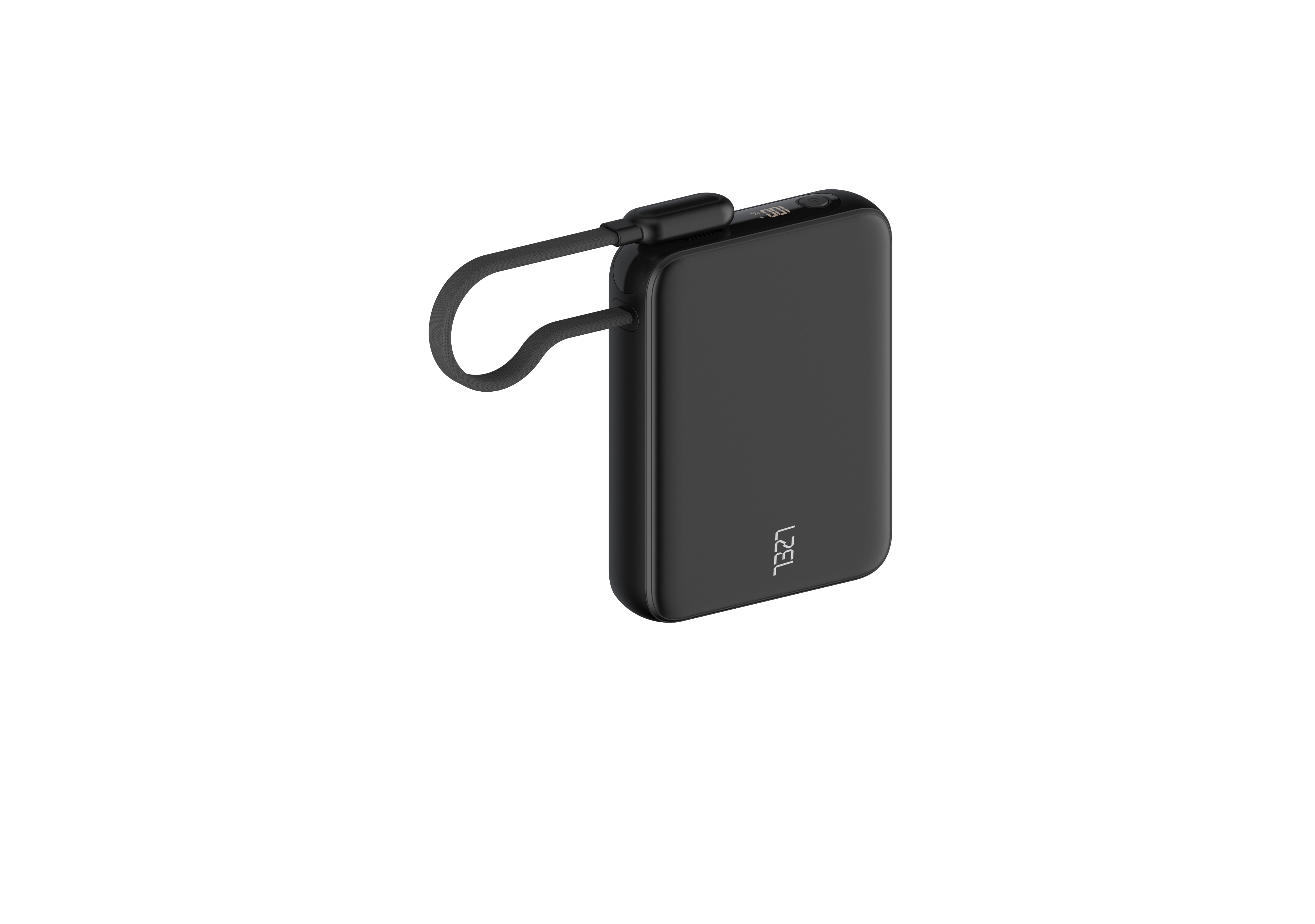 LZEL PrimeBrio 5K Mini PD Power Bank – 5000mAh, 20W, Built-in Type-C Cable | Black