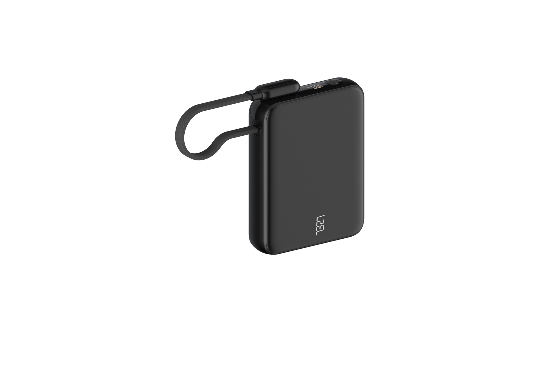LZEL PrimeBrio 10K Mini PD Power Bank – 10000mAh, 30W, Built-in Type-C Cable | Black