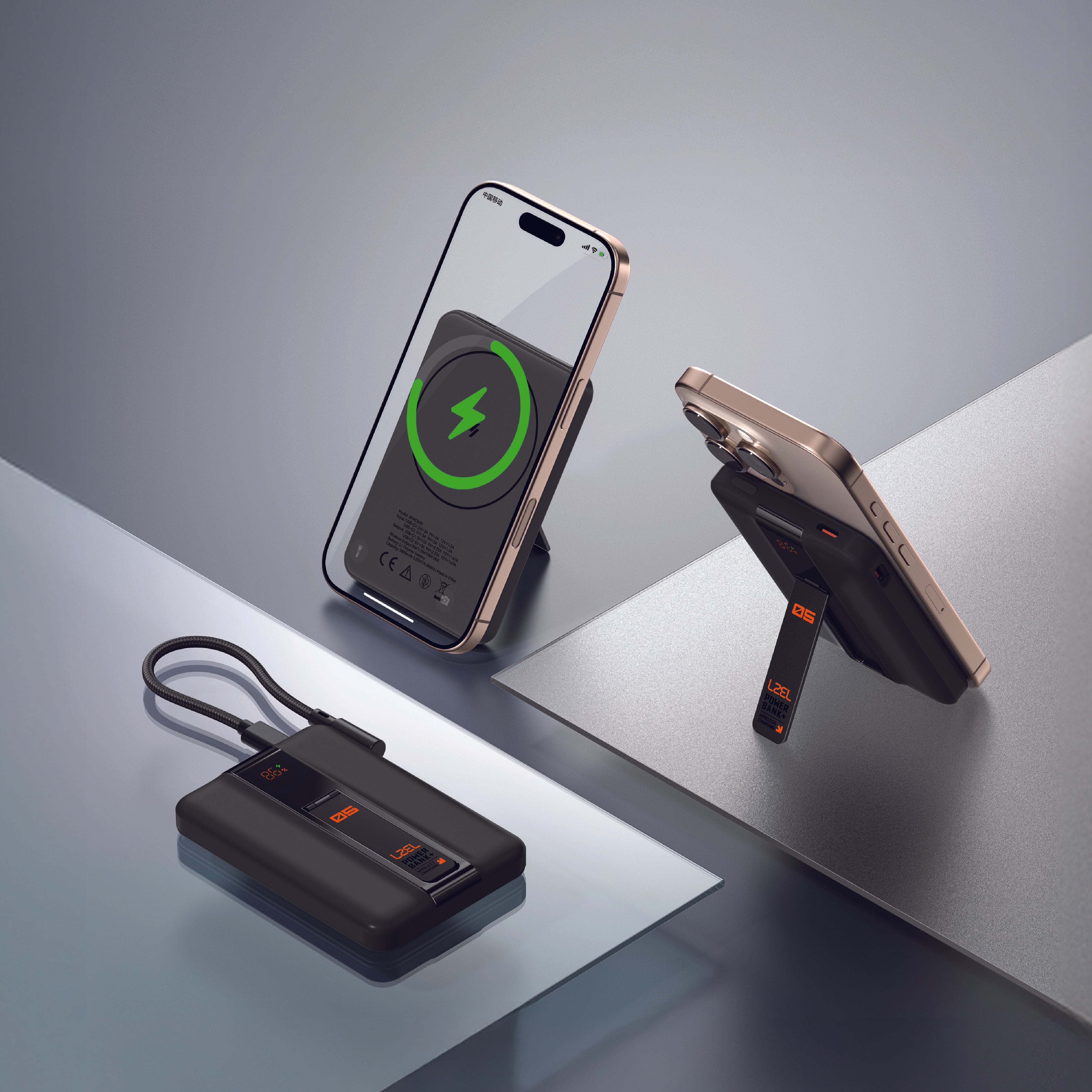 LZEL ZenoFlex MaxCharge 5000mAh Wireless Charging Power Bank | Black