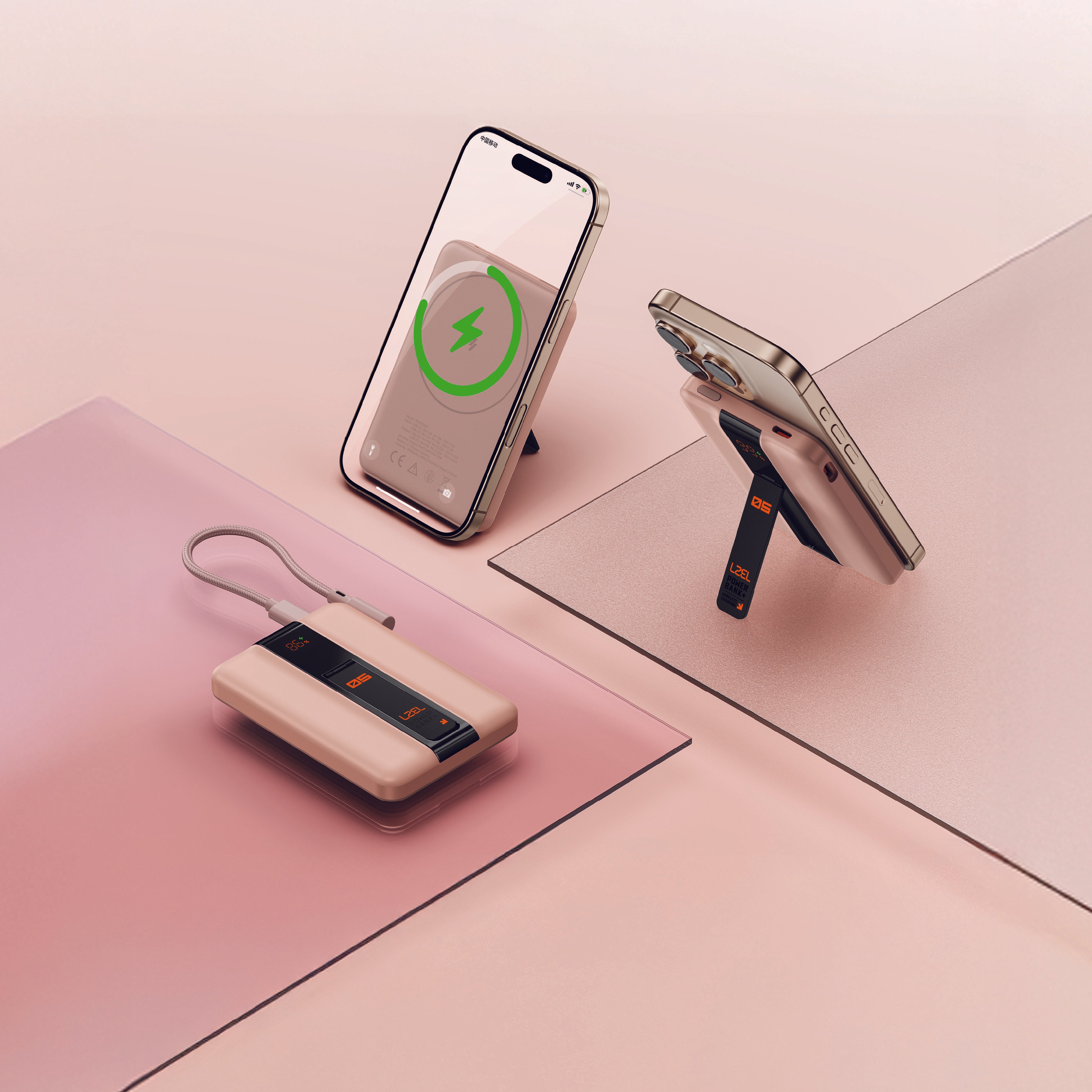 LZEL ZenoFlex MaxCharge 5000mAh Wireless Charging Power Bank | Mocha