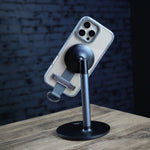 LZEL iPhone 16 Pro Max Primemag Grip Anti-drop Case With Metal Ring And Silicone Band | Clear/Gray