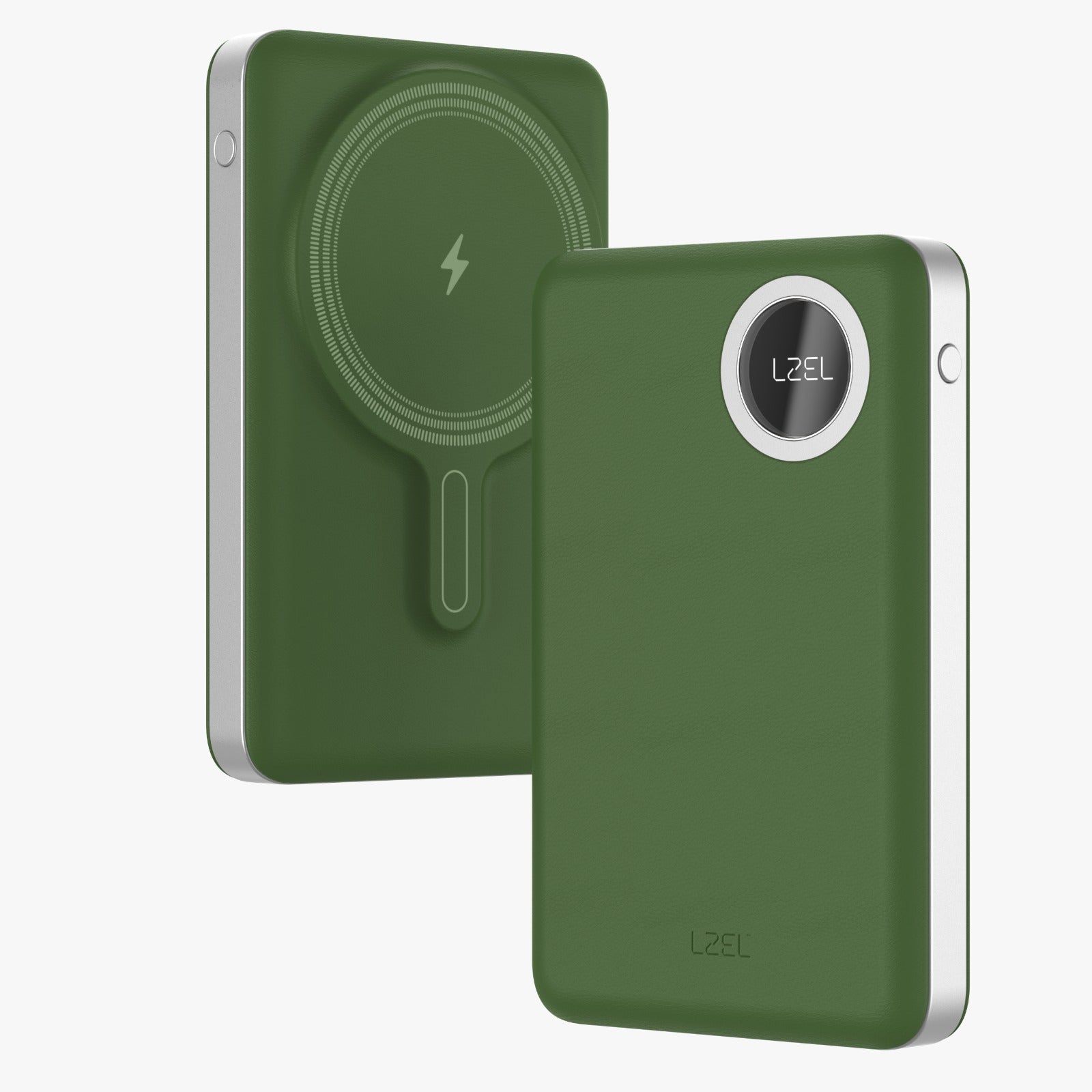Novus MagPower  بطارية شحن متنقلة محمولة من ليزل PD بسعة 10,000 مللي أمبير بقوة 20 واط متوافق مع  MagSafe مع كيبل USB-C| أخضر