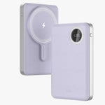 Novus MagPower  بطارية شحن متنقلة محمولة من ليزل PD بسعة 10,000 مللي أمبير بقوة 20 واط متوافق مع  MagSafe مع كيبل USB-C  | بنفسجي