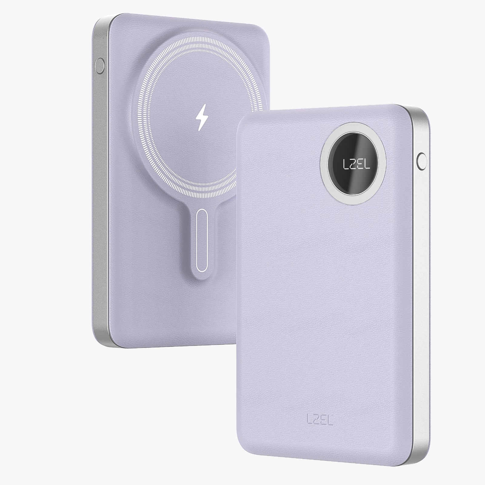 Novus MagPower  بطارية شحن متنقلة محمولة من ليزل PD بسعة 10,000 مللي أمبير بقوة 20 واط متوافق مع  MagSafe مع كيبل USB-C  | بنفسجي