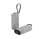 Asli Global 10000mAh PowerPod Luxe Shinning Diamond Power Bank with Built in Cable