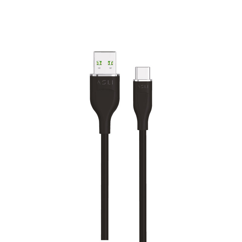 Asli Power Wire Lux Silicone Usb-A to Type-C Cable 2M | Black