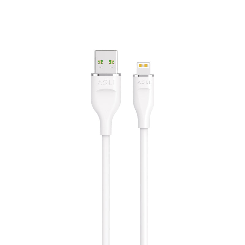 Asli Global Power Wire Lux Silicone Usb-A to Lightning Cable 2M | White