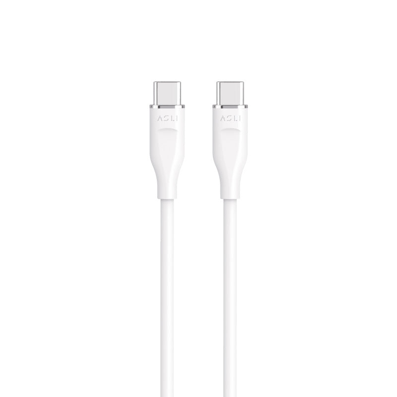 Asli Global Power Wire Lux Silicone USB-C to USB-C Cable 2M | White