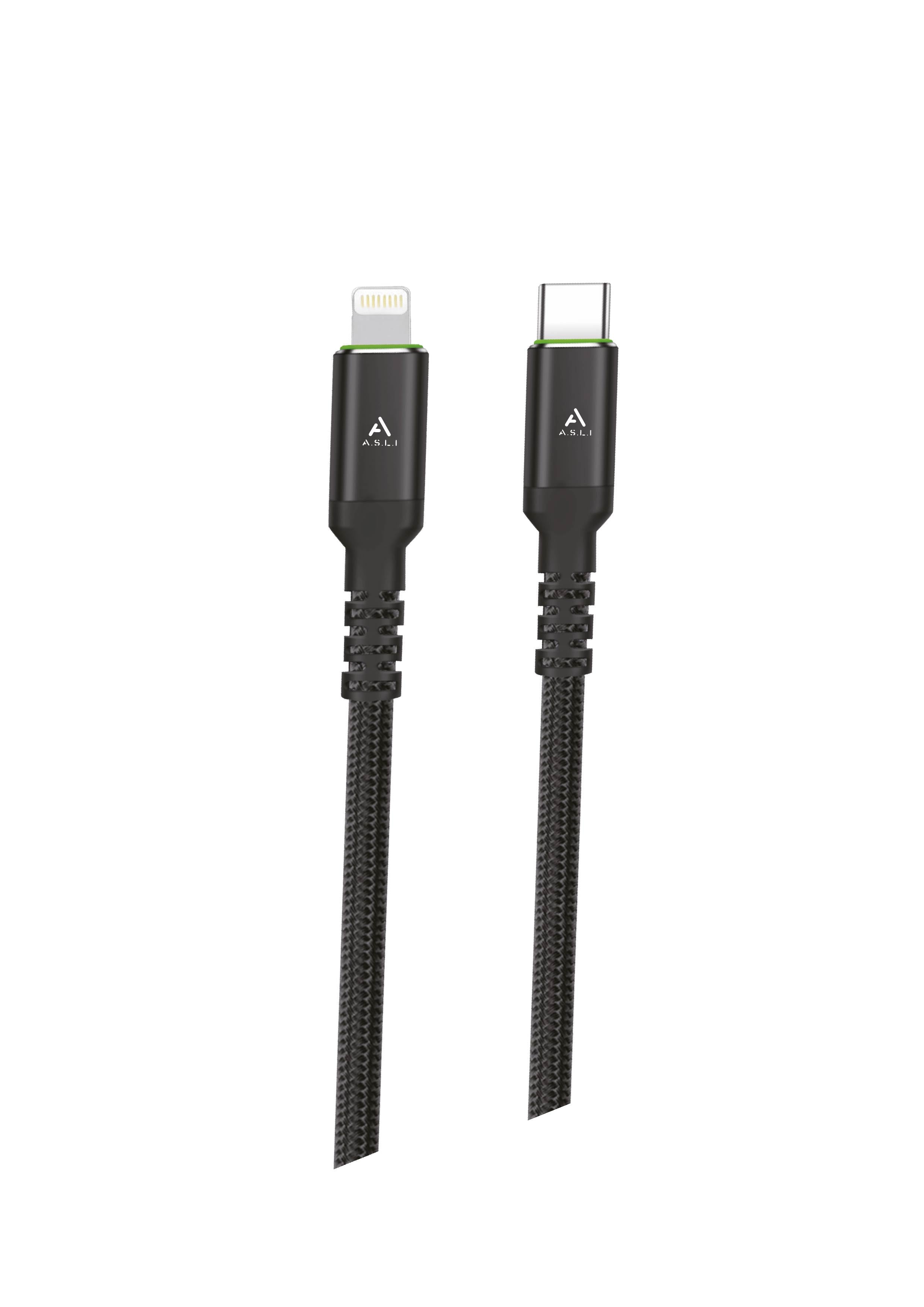 Asli Global Power Wire Max USB-C to Lightning 1M Black