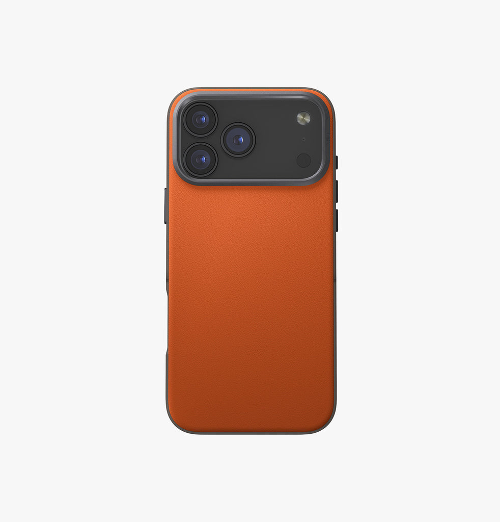 Uniq Hybrid Lyden MagSafe Case for iPhone 17 Pro | Flame Orange/Flint Gray