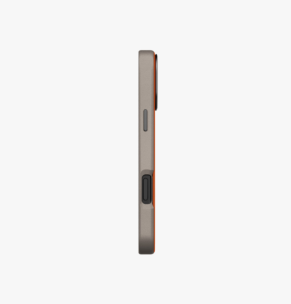 Uniq Hybrid Lyden MagSafe Case for iPhone 17 Pro | Flame Orange/Flint Gray