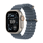 Apple Watch Ultra 3 GPS + Cellular 49mm Natural Titanium Case with Anchor Blue Ocean Band