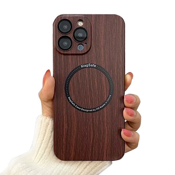 iPhone 13 Pro Wooden Cover With MagSafe Ring Protection From Damage | QC CASE 13 PRO
