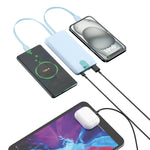 LZEL Quadra Energia Y Station 10000mAh Charging Station Built In Cable Lightning And Type-C | Blue