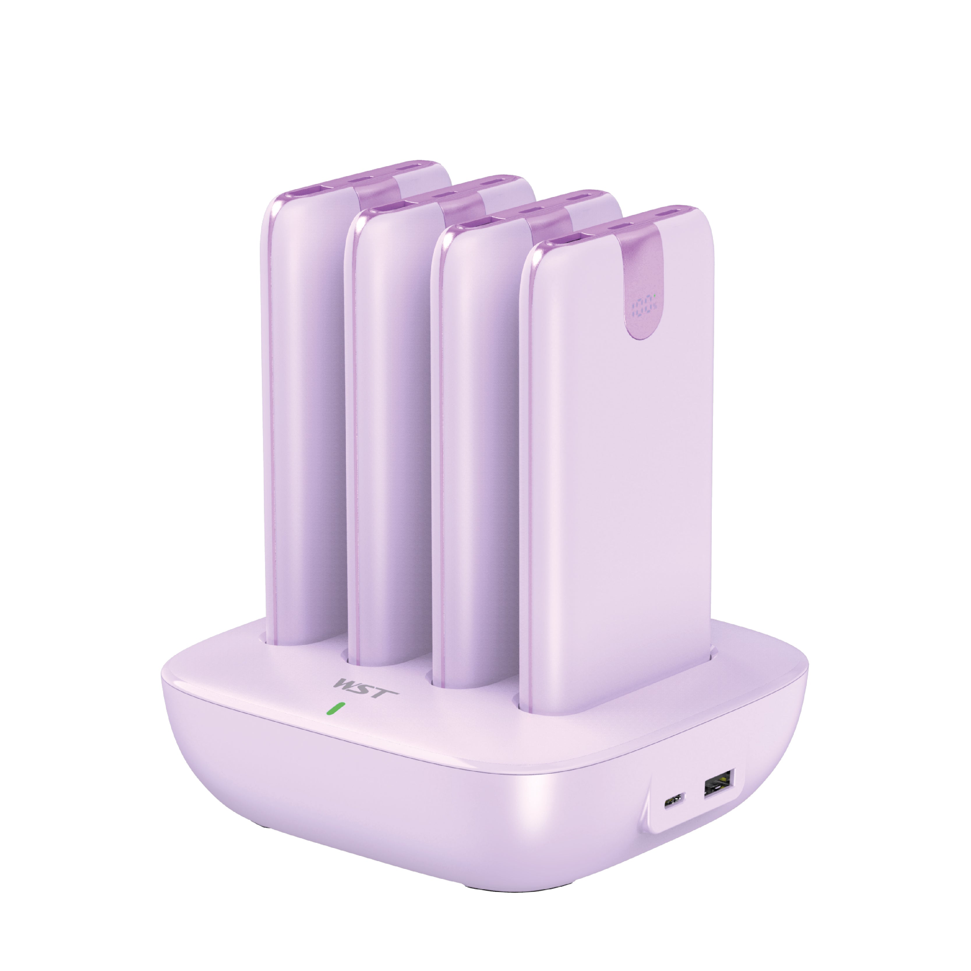 LZEL Quadra Energia Y Station 10000mAh Charging Station Built In Cable Lightning And Type-C | Purple